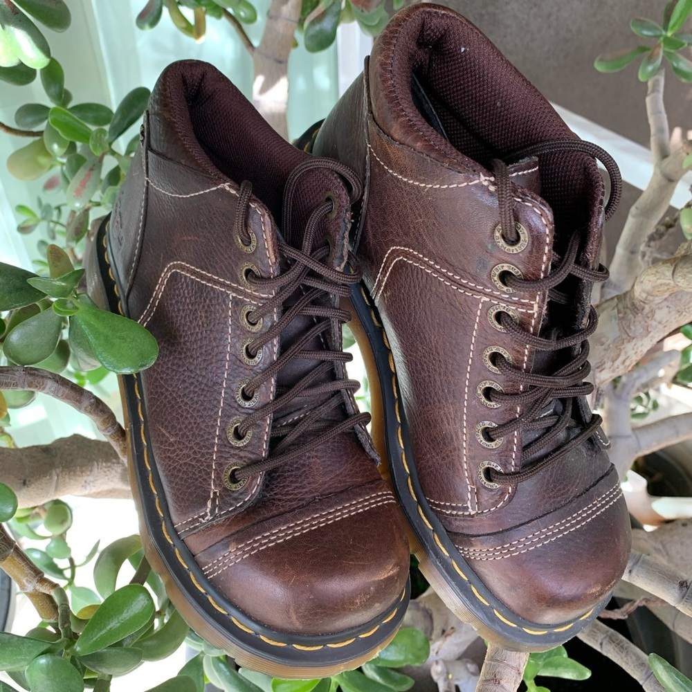 Dr doc martens brown ankle hiking work boots 8